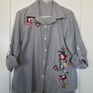 Floral button down shirt